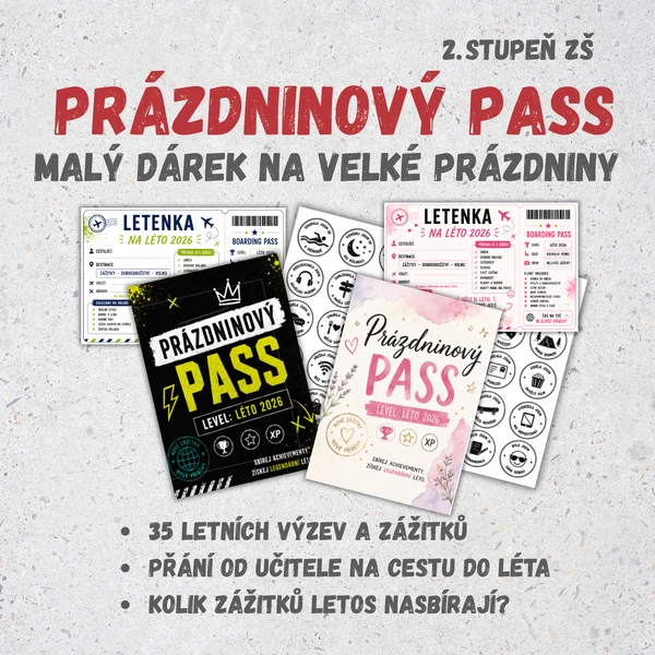 PRÁZDNINOVÝ PASS - MALÝ DÁREK NA VELKÉ PRÁZDNINY