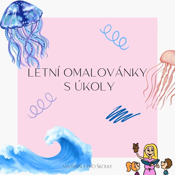 Letní omalovánky s úkoly