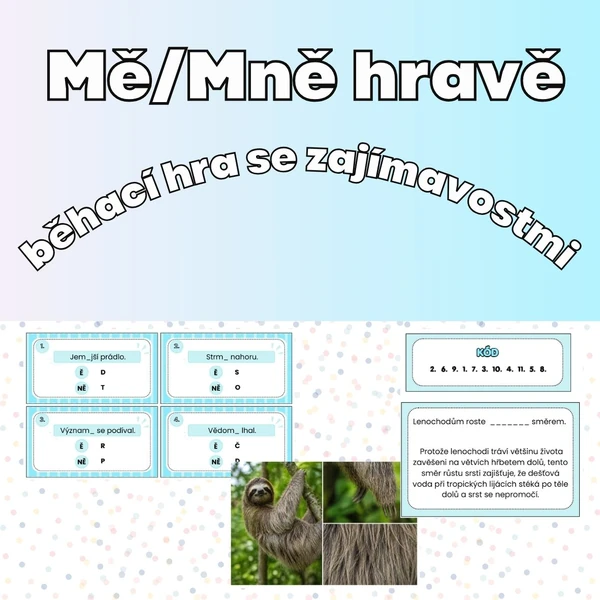 Mě/Mně hravě - běhací hra se zajímavostmi