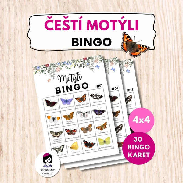 Motýlí bingo| Motýli | Čeští motýli | Entomologie
