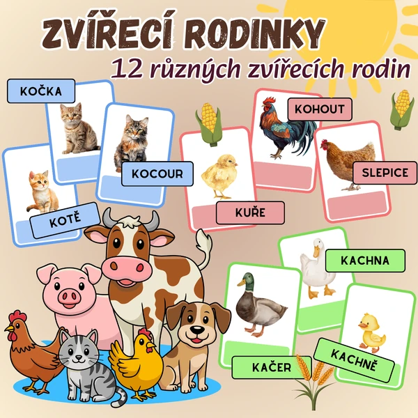 Zvířecí rodiny / Zvířata a mláďata
