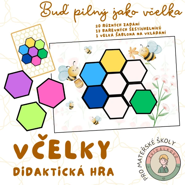 Včelky - buď pilný jako včelka - didaktická hra