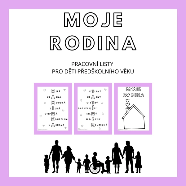 MOJE RODINA - PRACOVNÍ LISTY
