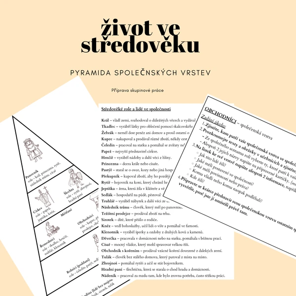 Život ve středověku - pyramida společenských vrstev