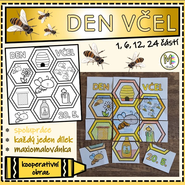 DEN VČEL - kooperativní omalovánka s přesahem