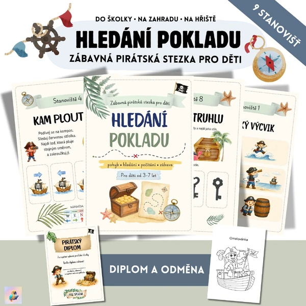 Hledání pokladu – zábavná pirátská stezka pro děti
