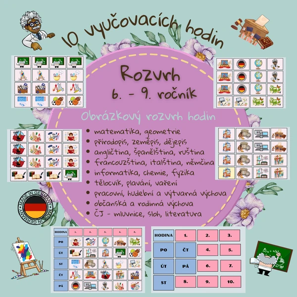 Obrázkový rozvrh 6. - 9. ročník