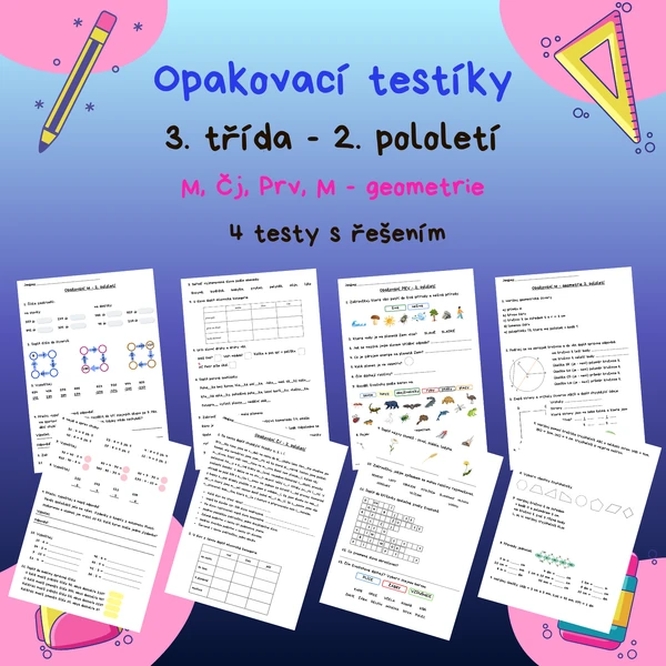 Opakovací testíky 3. třída 2. pololetí