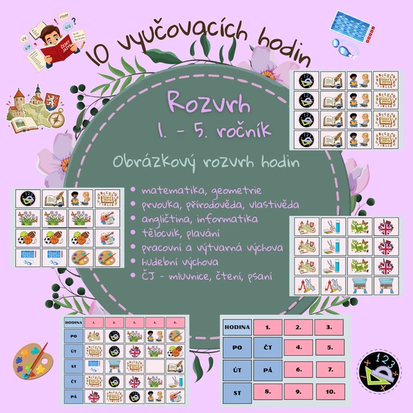 Obrázkový rozvrh 1. - 5. ročník