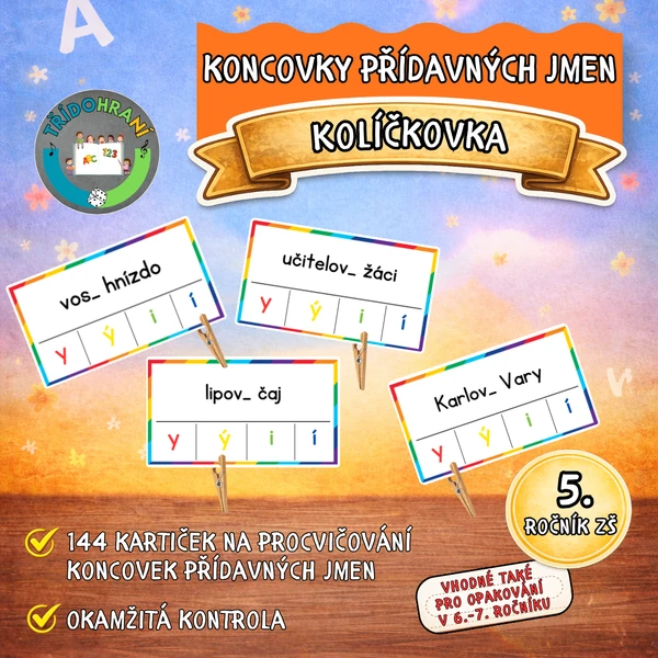 KONCOVKY PŘÍDAVNÝCH JMEN - KOLÍČKOVKA