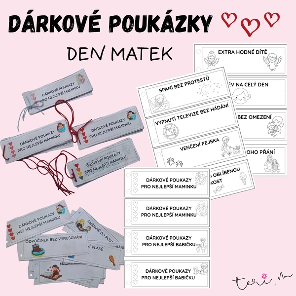 DEN MATEK - dárkové poukázky