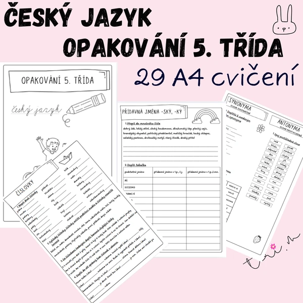 OPAKOVÁNÍ ČESKÉHO JAZYKA – 5. TŘÍDA