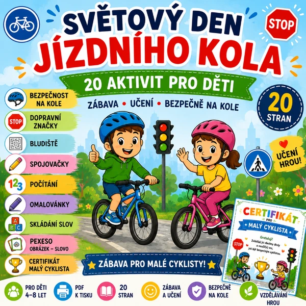 Světový den jízdního kola – 20 aktivit pro děti