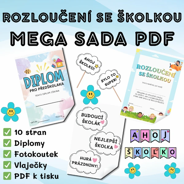Rozloučení se školkou – MEGA sada PDF