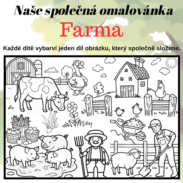 Naše farma – velká společná omalovánka (2, 8 a 18 dílů)