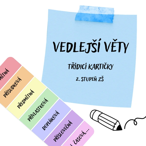 Vedlejší věty - Třídicí kartičky