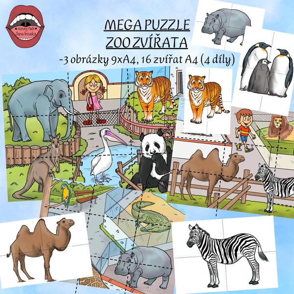 MEGA PUZZLE: ZVÍŘÁTKA V ZOO