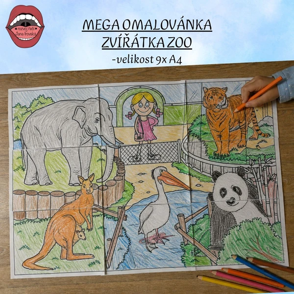 MEGA OMALOVÁNKA ZVÍŘÁTKA V ZOO