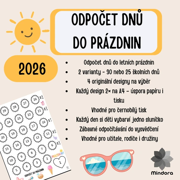 Odpočet dnů do letních prázdnin 2026