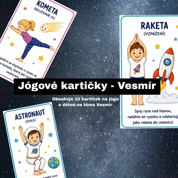 Jógové kartičky - Vesmír