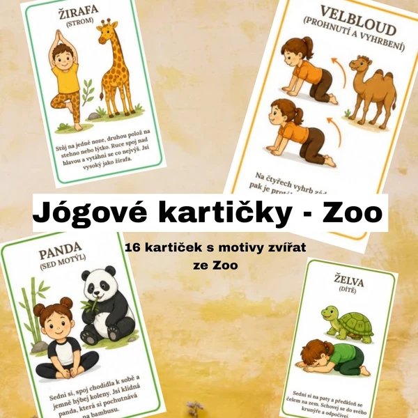 Jógové kartičky - Zoo