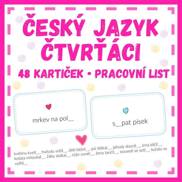 Český jazyk, čtvrťáci, opakování