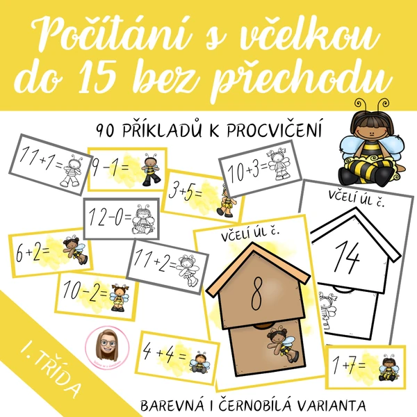 VČELA . počítáme do 15 bez přechodu přes 10