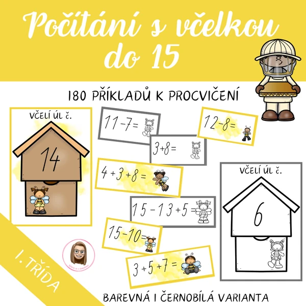 VČELA - počítáme do 15 s přechodem přes 10