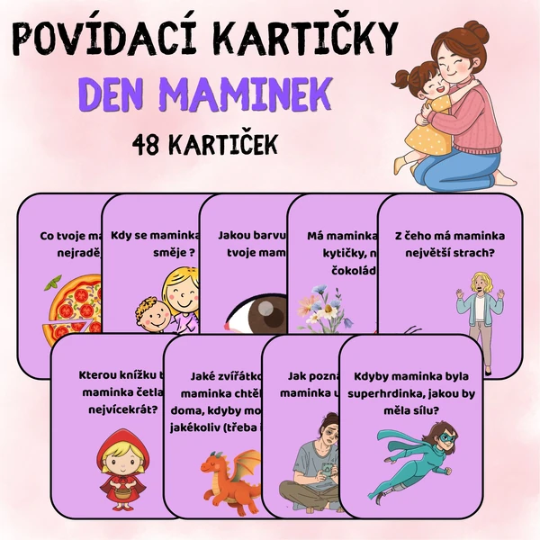 Povídací kartičky - Den maminek (48 kartiček)
