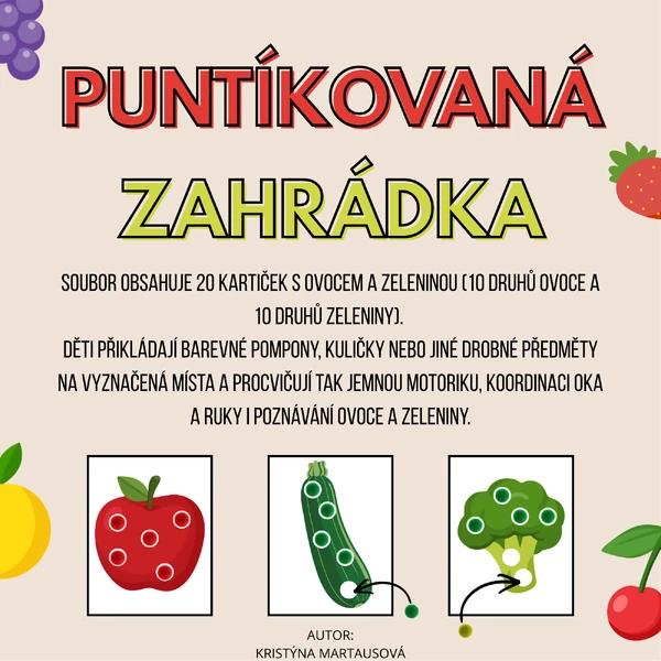 Puntíkovaná zahrádka - Ovoce a zelenina