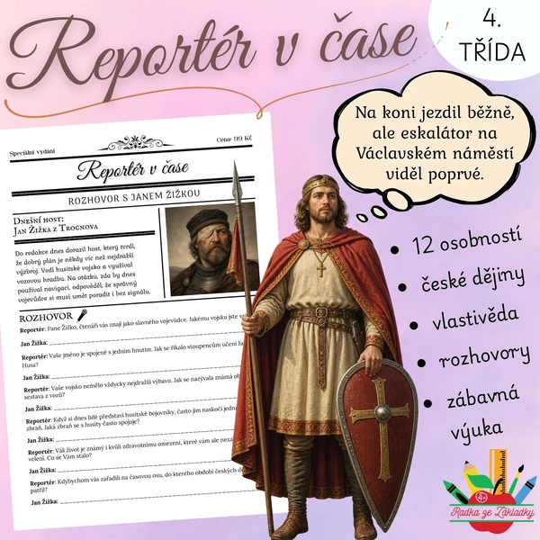 Reportér v čase - české dějiny hravě, historické osobnosti, vlastivěda, rozhovor
