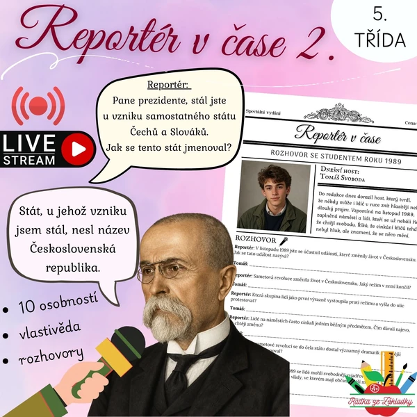 Reportér v čase 2 - české dějiny hravě, historické osobnosti, vlastivěda