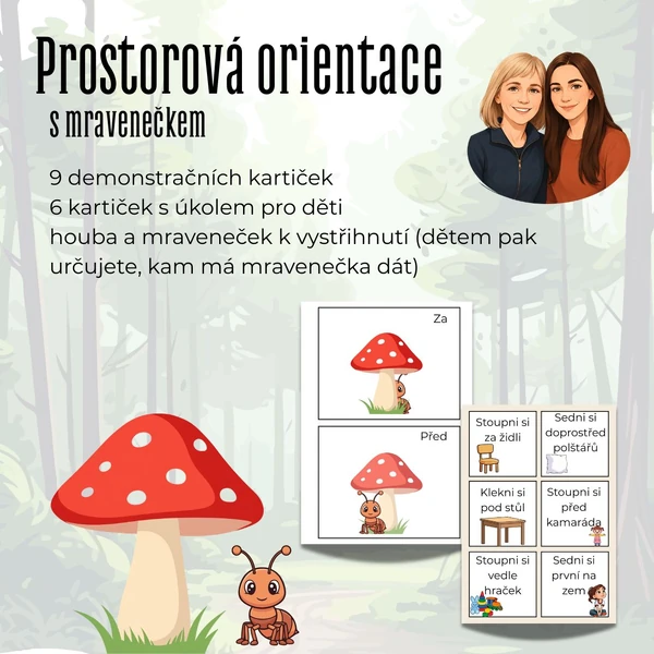 Prostorová orientace - demonstrační kartičky