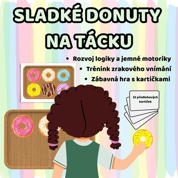 ZÁBAVNÁ HRA - Sladké donuty na tácku 