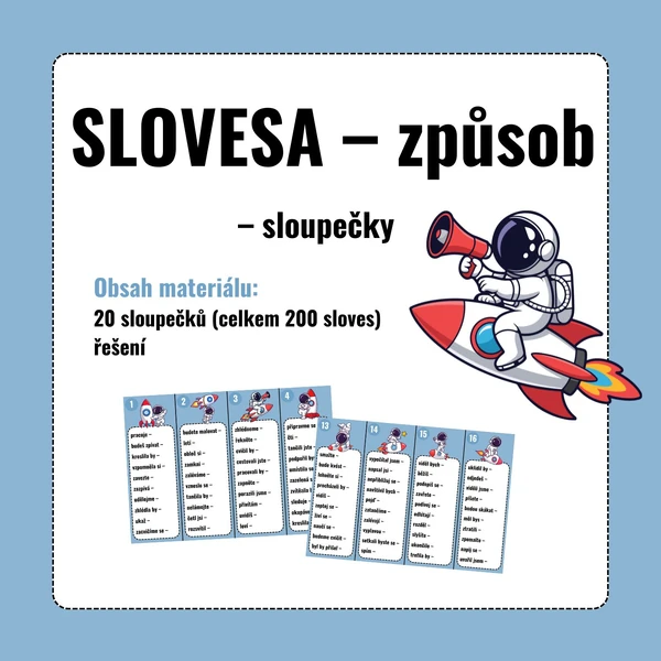 SLOVESA (způsob) – sloupečky
