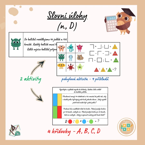 Slovní úlohy - násobek, dělitel