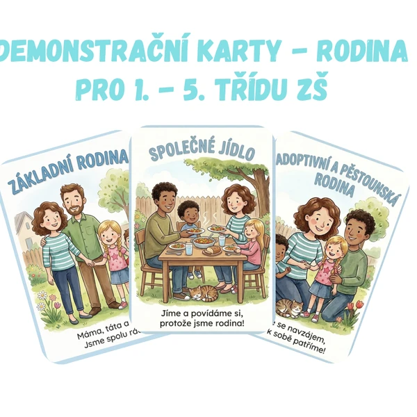 Demonstrační karty - Rodina pro 1. - 5. třídu