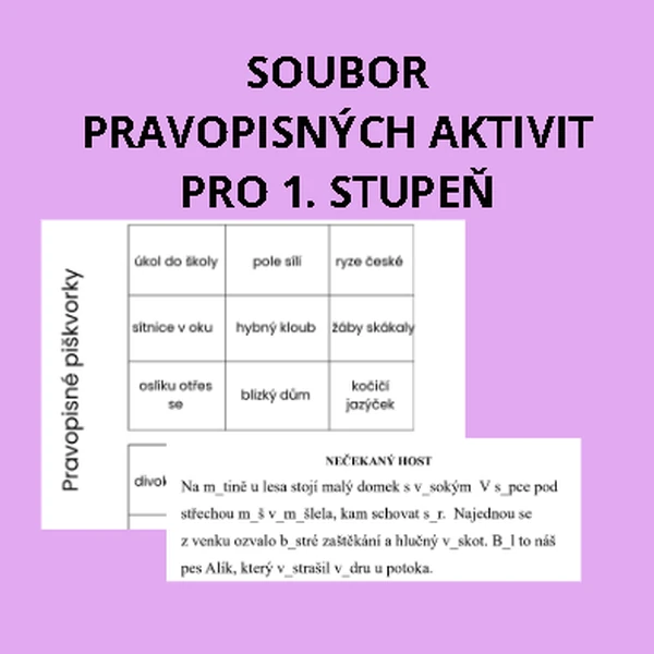 SOUBOR PRAVOPISNÝCH AKTIVIT PRO PRVNÍ STUPEŇ