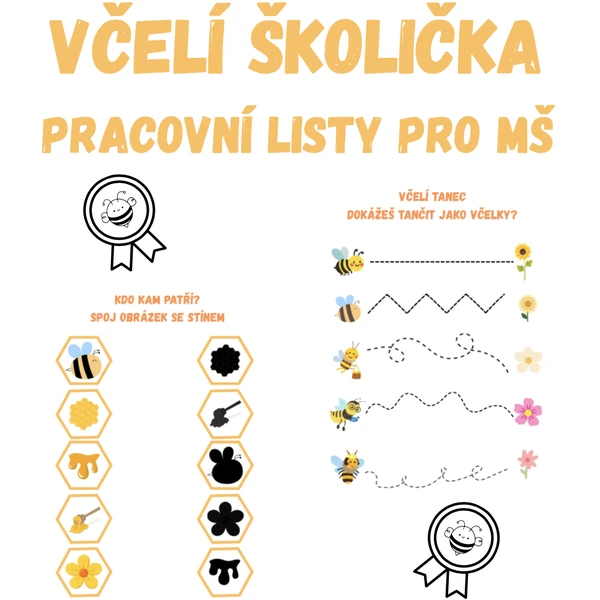 Včelí školička - pracovní listy pro MŠ