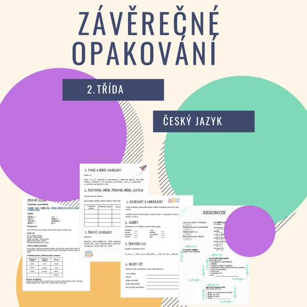Závěrečné opakování z českého jazyka 2. třída