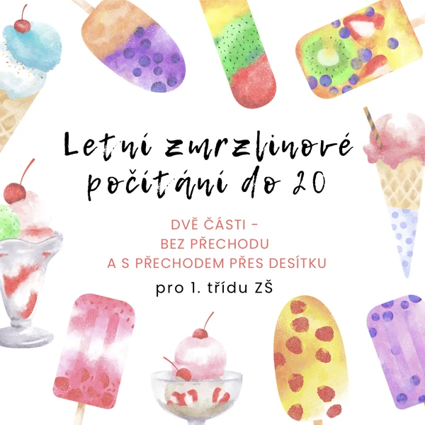 Letní zmrzlinové počítání do 20 pro 1. třídu ZŠ