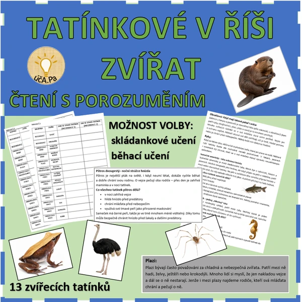 TATÍNKOVÉ V ŘÍŠI ZVÍŘAT - ČTENÍ S POROZUMĚNÍM 