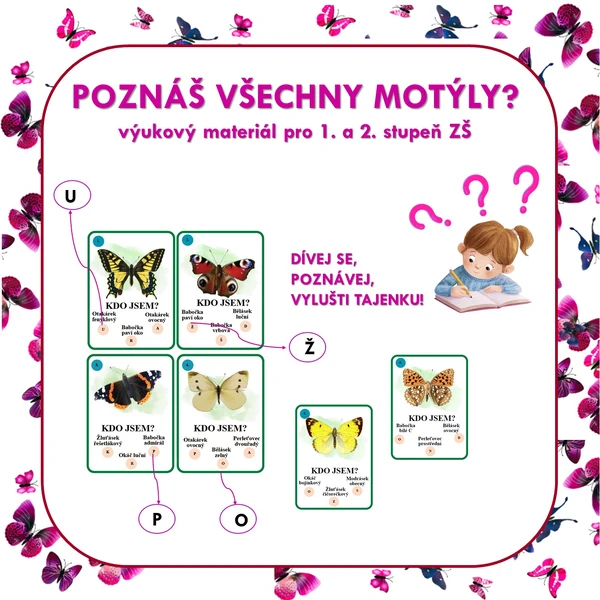 POZNÁŠ VŠECHNY MOTÝLY? - výukový materiál pro 1. a 2. stupeň ZŠ