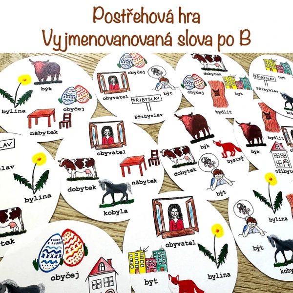 Postřehová hra - Vyjmenovaná slova po B