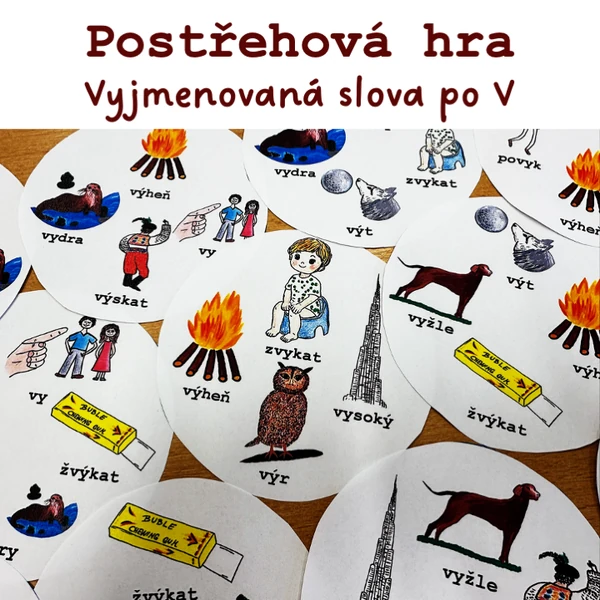 Postřehová hra - Vyjmenovaná slova po V