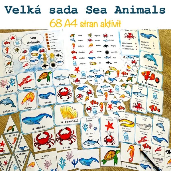 Velká sada aktivit - Sea Animals