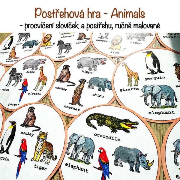 Postřehová hra - Animals