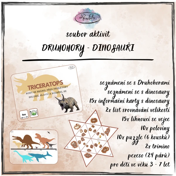 Soubor aktivit: Druhohory - Dinosauři