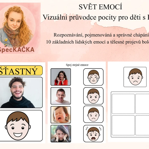 Emoce - vizuální průvodce pocity pro děti s PAS