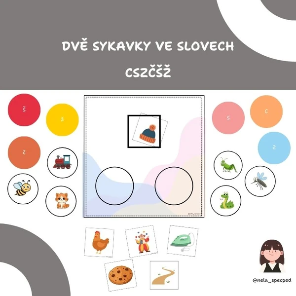 Dvě sykavky ve slově - sluchová diferenciace